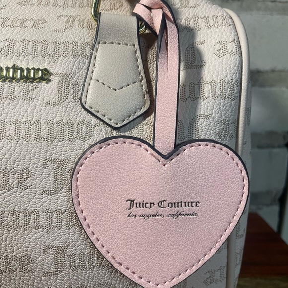 Juicy Couture  NWOT Pink Satchel with Heart Charm
And Gold Hardware, Medium - Picture 5 of 16